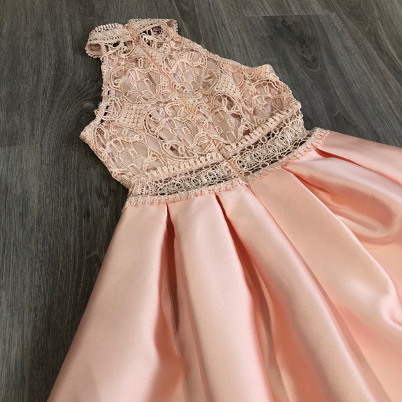 Hi low lace and taffetas dress - Picture 5 of 7